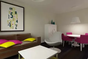 Pokój dzienny i kuchnia Beaty