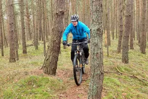 Wąskie, leśne ścieżki na Wyspie Sobieszewskiej