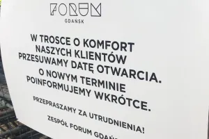 Pierwsi klienci Forum Gdańsk odeszli z kwitkiem