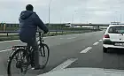 Jechał rowerem po obwodnicy