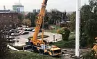 Rozpoczął się montaż 40-metrowego masztu na Grodzisku w Gdańsku