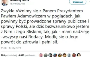 Reakcje polityków na atak na Pawła Adamowicza