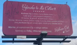 Miłosne wyznanie i przeprosiny na billboardzie w Gdańsku