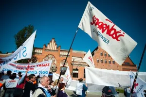 Związkowcy manifestowali na Ołowiance