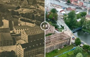 Śródmieście Gdańska na zdjęciach historycznych i współczesnych z drona