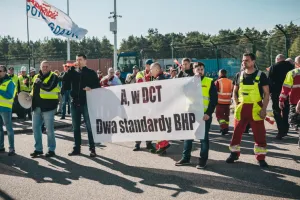 Pracownicy terminalu DCT znów protestują
