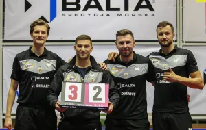 Lotto Superliga tenis stołowy. AZS AWFiS Balta Gdańsk 1 zwycięstwo, 3 porażki