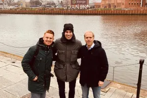 Holenderski piłkarz Robin van Persie odwiedził Gdańsk