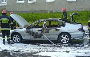 Pożar samochodu z instalacją gazową