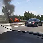 Pożar auta na obwodnicy między Osową a Matarnią