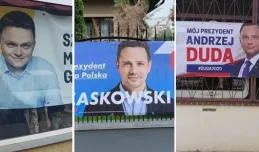 Kampania wyborcza na balkonach i w oknach