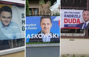 Kampania wyborcza na balkonach i w oknach