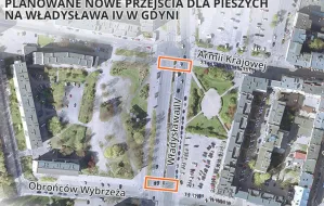 Gdynia: będą nowe przejścia dla pieszych na Władysława IV
