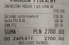 Anonimowy klient "zawiesił" paragon na 2,7 tys. zł