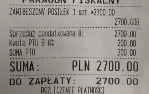 Anonimowy klient "zawiesił" paragon na 2,7 tys. zł