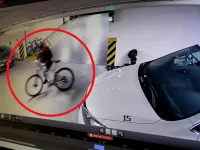 Kolejny złodziej rowerów zarejestrowany przez kamery