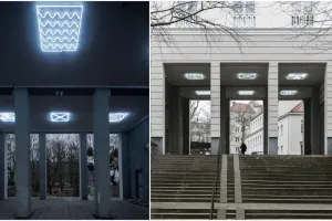 Neon na Wzgórzu inspirowany kodem sygnałowym