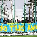 Arka Gdynia - Olimpia Elbląg 4:0 w sparingu. Transparent kibiców: "Tylko awans"