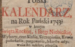 Frywolny i zaskakujący kalendarz z roku 1753