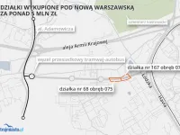 Prawie 6 mln zł dla właścicieli działek pod Nową Warszawską