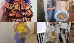 Moda z recyklingu. Uczniowie z podstawówki stworzyli ekokreacje