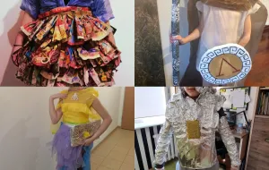Moda z recyklingu. Uczniowie z podstawówki stworzyli ekokreacje