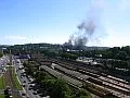 Słup dymu nad Gdańskiem