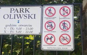 Park Oliwski: "zakaz" wyprowadzania psów to tylko "prośba"
