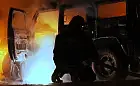Hummer spłonął na gdańskim Kiełpinku