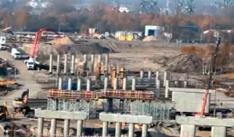 Trasa Sucharskiego: na budowie stanie 650-tonowy dźwig