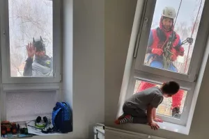 Superbohaterowie myli okna w szpitalu