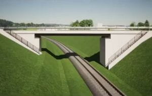 Przejście podziemne i dwa wiadukty na nowym odcinku kolejowym PKM
