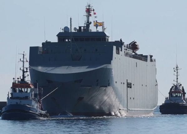 Ysabel, un buque de armas español a Ucrania en el puerto de Gdynia