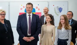 Minister Czarnek odwiedził ukraińskich i polskich uczniów