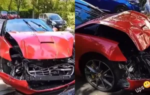 Ferrari California rozbite w Sopocie