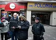 Okupacja sceny kameralnej w Sopocie w proteście przeciwko zburzeniu Polonii