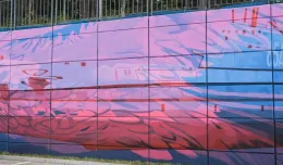 Trójwymiarowy mural ORP Orzeł w Redłowie