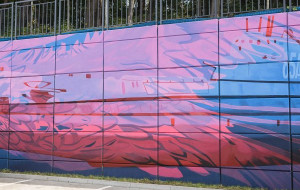 Trójwymiarowy mural ORP Orzeł w Redłowie