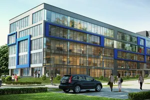 Nowy biurowiec Banku BPH poza centrum miasta