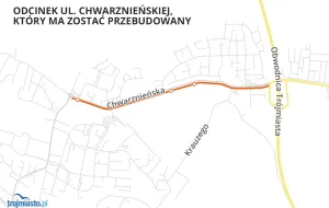 Kolejny odcinek Chwarznieńskiej do przebudowy. Dodatkowy buspas i parking park&ride