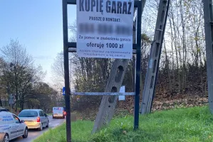 Chce kupić garaż. Oferuje 1 tys. zł za pomoc
