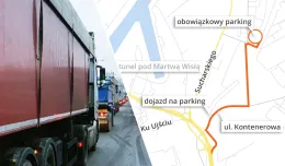 50 km/h w tunelu pod Martwą Wisłą i obowiązkowy parking dla ciężarówek