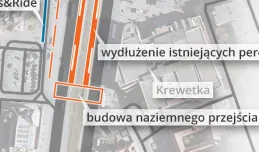 Przygotowania do budowy przejścia naziemnego przy dworcu Gdańsk Główny