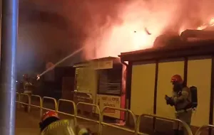 Nocny pożar w restauracji w Brzeźnie