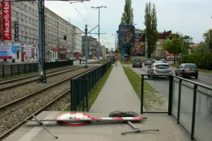 Grunwaldzka z nową kładką i nowym-starym przejściem