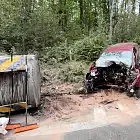 Rozbili się o betonowe kręgi. Czy taka szykana jest bezpieczna?