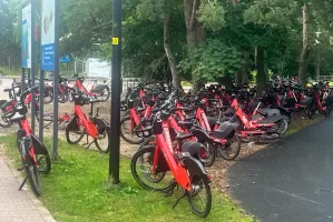 Masowy "blackout" rowerów Mevo w Brzeźnie