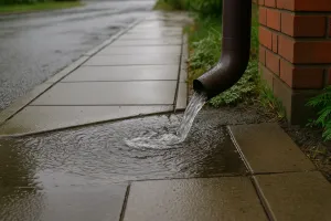 Wody opadowe na działce. Gdzie można je odprowadzić, jakie grożą kary?