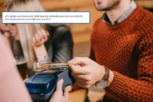 Czy restauracja może doliczać opłatę serwisową od kwoty zamówienia?