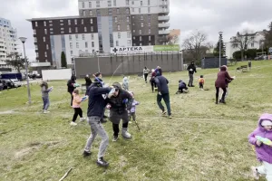 Śmigus-dyngus na wesoło w sercu Witomina